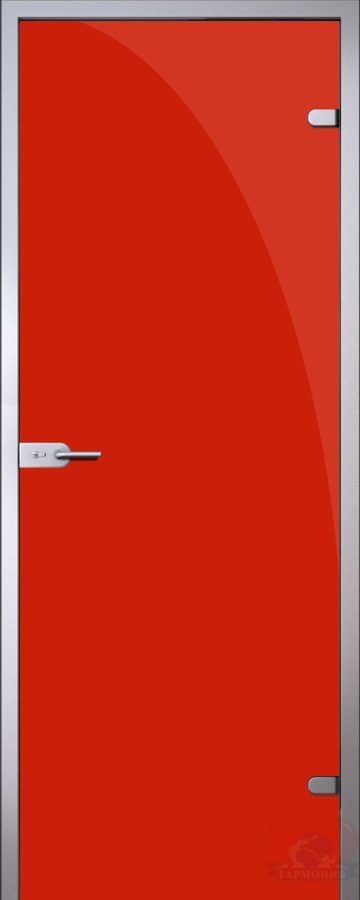 Стеклянная дверь триплекс Красный