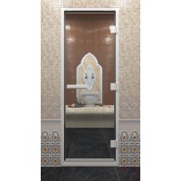 Стеклянная дверь для турецкой бани - Прозрачное
