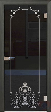 Дверь стеклянная межкомнатная Прима - Стекло прозрачное серое
