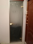 Стеклянная дверь Ромбы - Стекло матовое бесцветное