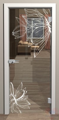 Дверь стеклянная межкомнатная Глория - Стекло прозрачное