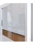 Дверь межкомнатная пвх ДО-502 Белый глянец - Зеркало бронза