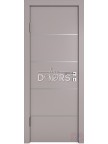 Дверь ДГ-505 Серый бархат с алюминиевой кромкой