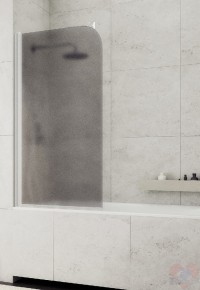 Стеклянная перегородка на ванную Classic поворотная стекло серое матовое