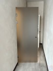 Стеклянная маятниковая дверь Лайт - Сатинато бронза