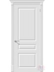 Дверь эмалированная Скинни-14 белая, в комплекте с капителью
