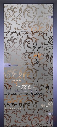 Дверь стеклянная межкомнатная Mirra - Обои Вязь