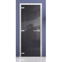 Дверь стеклянная фотопечать RAL 7016 матовое бесцветное