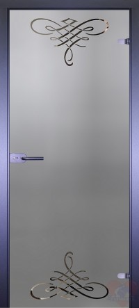 Дверь стеклянная межкомнатная Mirra - Вензеля