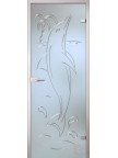 Стеклянная межкомнатная дверь Дельфин - Сатинато Белое