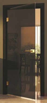Дверь стеклянная межкомнатная Лайт прозрачное бронза
