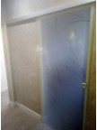 Раздвижная стеклянная дверь Аврора - стекло б/ц матовое