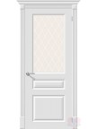 Дверь эмалированная Скинни-15 белая, в комплекте с капителью