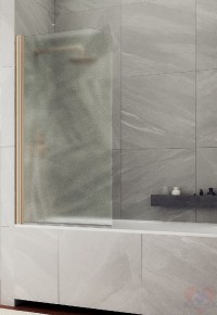 Стеклянная перегородка на ванную Classic поворотная стекло матовое бесцветное