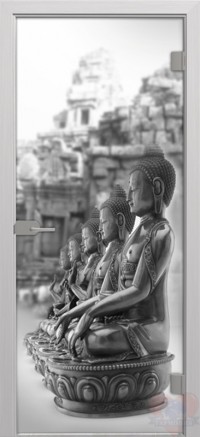 Дверь стеклянная межкомнатная Будда - Стекло матовое