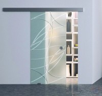 Одинарная раздвижная стеклянная дверь Аврора