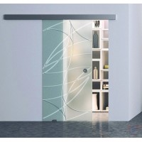 Одинарная раздвижная стеклянная дверь Аврора