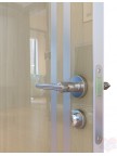 Дверь межкомнатная пвх ДГ-506 Анегри светлый глянец с алюминиевой кромкой