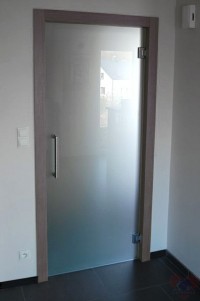 Маятниковая стеклянная дверь Лайт - Сатинато Белое