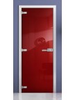 Стеклянная дверь фотопечать RAL 3020 матовое бесцветное