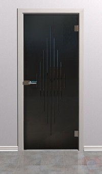 Дверь стеклянная межкомнатная Оптима - Стекло серое матовое
