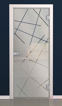 Дверь стеклянная межкомнатная Гравити - Стекло матовое бесцветное