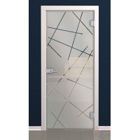 Дверь стеклянная межкомнатная Гравити - Стекло матовое бесцветное