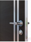 Дверь межкомнатная пвх ДГ-506 Венге поперечный с алюминиевой кромкой 