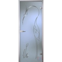 Дверь стеклянная Цапля