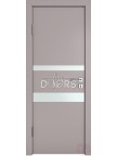 Дверь ДО-512 Серый бархат - стекло белое