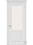 Дверь эмалированная Скинни-13 белая, в комплекте с капителью