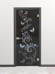 Дверь стеклянная межкомнатная Махаон - Стекло прозрачное серое
