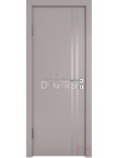 Дверь ДГ-506 Серый бархат с алюминиевой кромкой