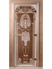 Стеклянная дверь для сауны Ольха - бронза Египет