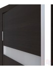 Дверь межкомнатная пвх ДО-502 Венге поперечный - Белое матовое