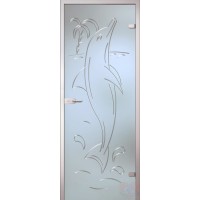 Дверь стеклянная межкомнатная Дельфин