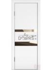 Дверь ДО-512 Белый бархат - Зеркало бронза