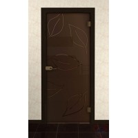 Дверь стеклянная межкомнатная Мела - Стекло бронза матовое