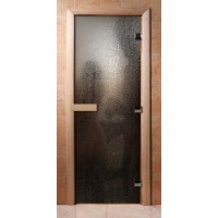 Стеклянная дверь для сауны - фотопечать А010