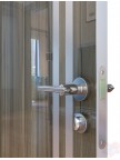 Дверь межкомнатная пвх ДГ-506 Сосна глянец с алюминиевой кромкой