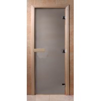 Стеклянная дверь для сауны осина - Сатин
