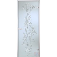 Дверь стеклянная межкомнатная Лизиантус