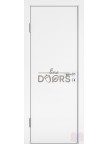 Дверь ДГ-500 Белый бархат с алюминиевой кромкой