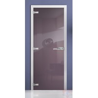Дверь стеклянная фотопечать RAL 4009 матовое бесцветное