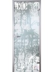 Стеклянная дверь Граффити - Сатинато Белое
