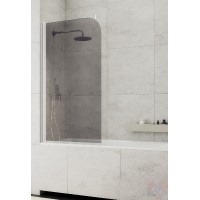 Стеклянная перегородка на ванную Classic поворотная стекло серое прозрачное