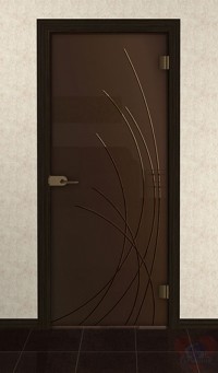 Дверь стеклянная межкомнатная Клео - Стекло бронза матовое