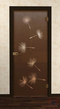 Дверь стеклянная межкомнатная Олео - Стекло бронза матовое