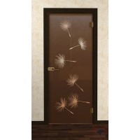 Дверь стеклянная межкомнатная Олео - Стекло бронза матовое