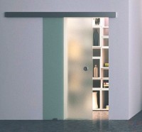 Одинарная раздвижная стеклянная дверь Лайт - комплект